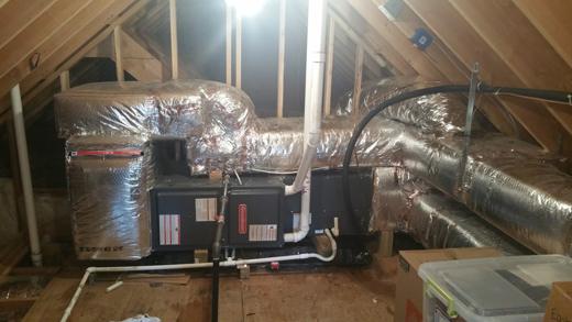 Attic & ductwork install by MJM