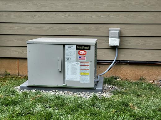 Central AC / heat pump condenser install by MJM