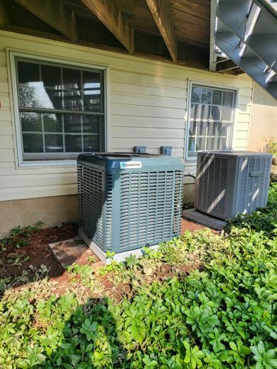 Central AC / heat pump condenser install by MJM