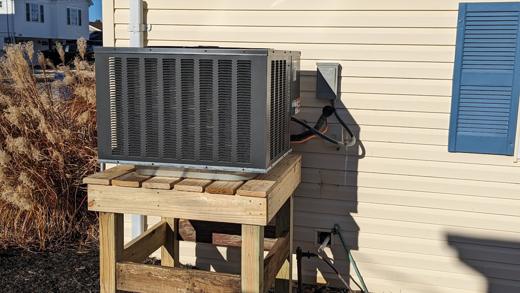 Central AC / heat pump condenser install by MJM