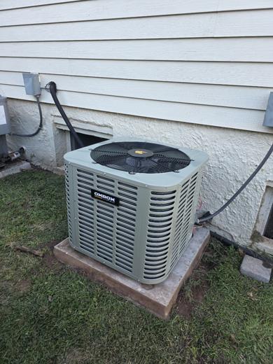 Central AC / heat pump condenser install by MJM
