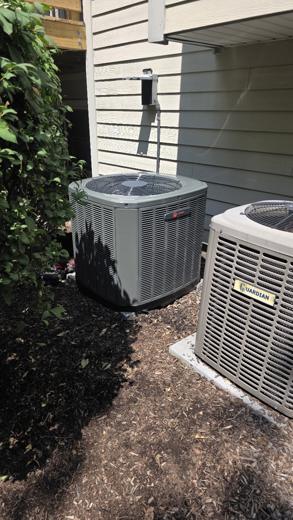 Central AC / heat pump condenser install by MJM